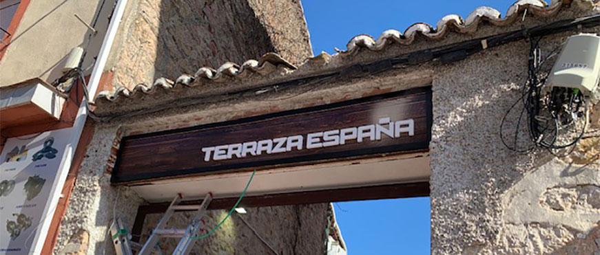 Rótulo Corpóreo con iluminación
