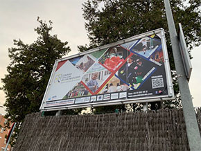 lona-microperforada-sobre-valla publicitaria 290x218 Lona impresa microperforada sobre valla publicitaria para Colegio